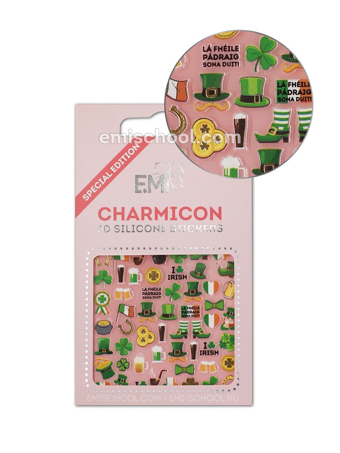 Декор для ногтей Emi Charmicon 3D Silicone Stickers Ирландия