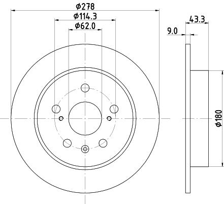 

Тормозной диск NISSHINBO ND9019K