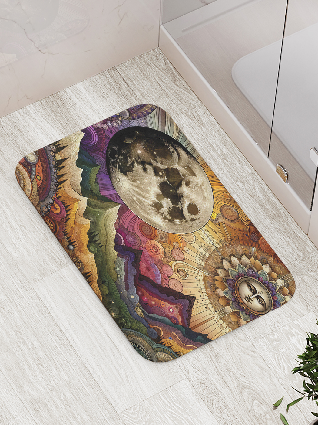 

Коврик для ванной и туалета мягкий JoyArty "Эзотерический пейзаж", bath_sd1408