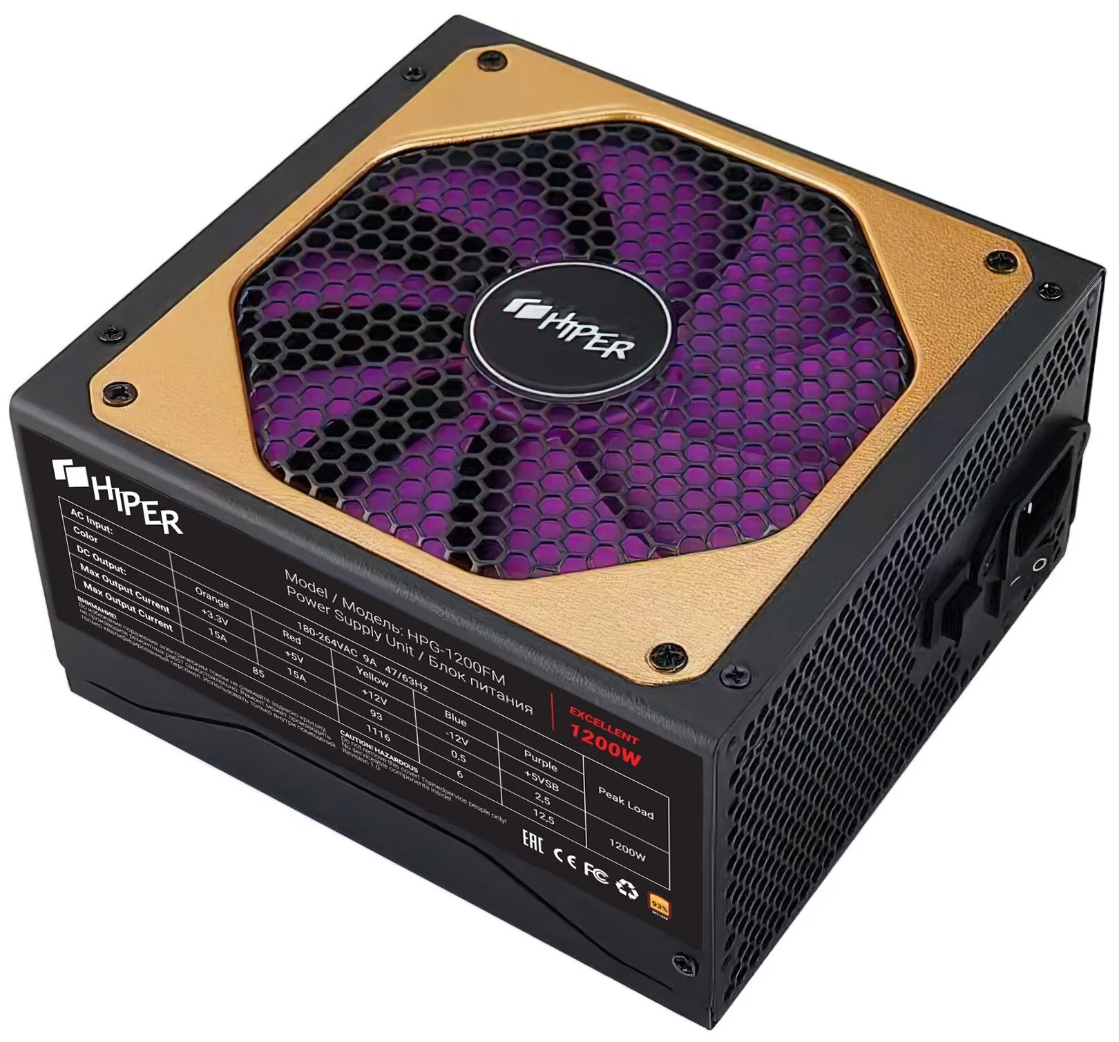 Блок питания HIPER HPG-1200FM 1200W