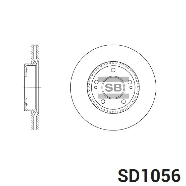 

Тормозной диск Sangsin brake SD1056