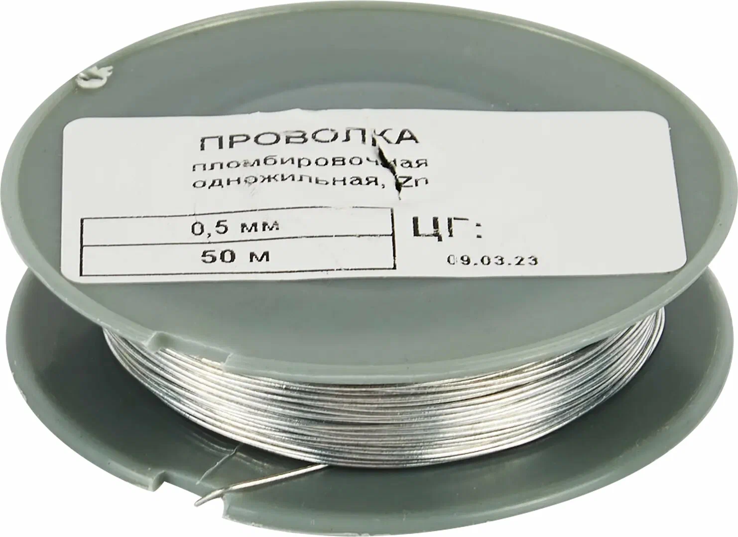 Проволока пломбировочная одножильная Европартнер оцинкованная сталь 05x5000 700₽