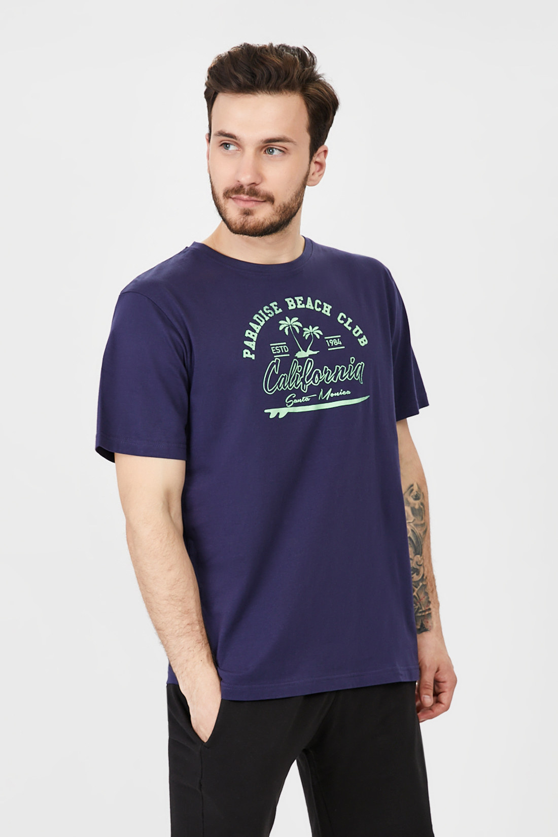 

Футболка мужская blue 7 302679 BLUE SEVEN синяя 2XL