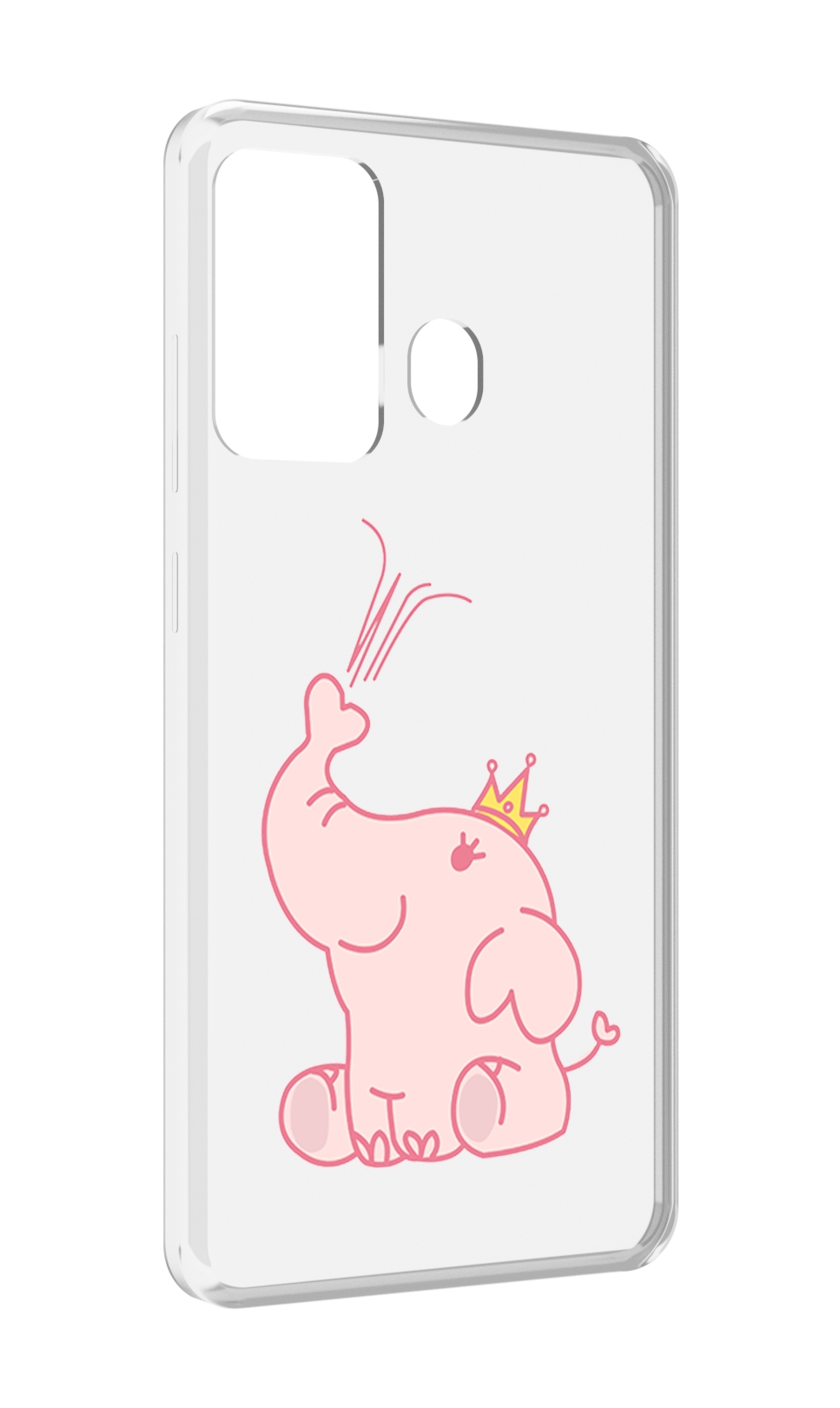 

Чехол MyPads слоник-принц детский для ITEL A27 / ITEL P17, Прозрачный, Tocco