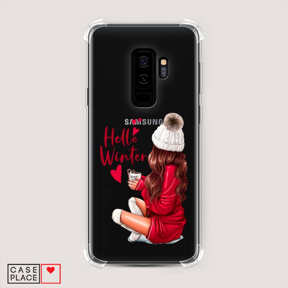 

Чехол Awog на Samsung Galaxy S9 + "Hello winter", Красный;коричневый;белый