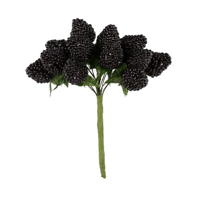 

Декоративные элементы ежевика, 10 см, 1 пучок (12 ягод), Blumentag VDD-23