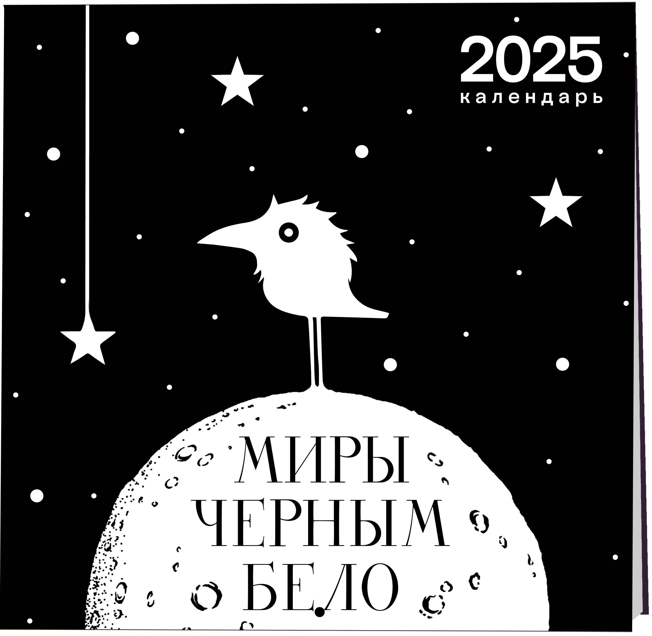 

Перекидной календарь Эксмо Миры Черным-бело A5, кожзам, 2022