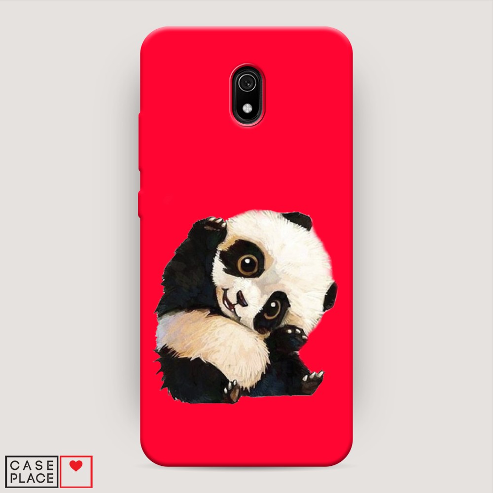 

Матовый силиконовый чехол "Большеглазая панда" на Xiaomi Redmi 8A, Большеглазая панда