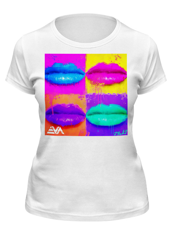 

Футболка женская Printio Pop lips белая L, Белый, Pop lips