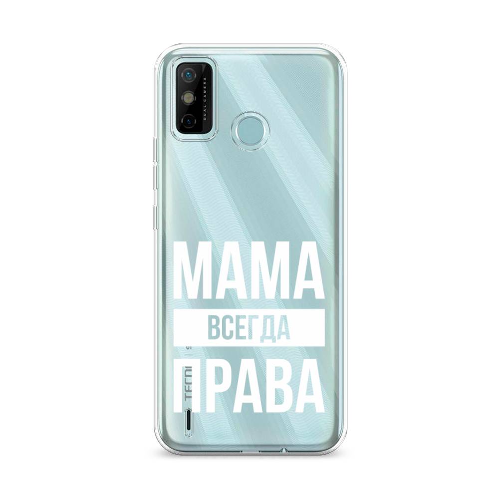 

Чехол Awog на Tecno Spark 6 GO "Мама права", Разноцветный, 300250-6