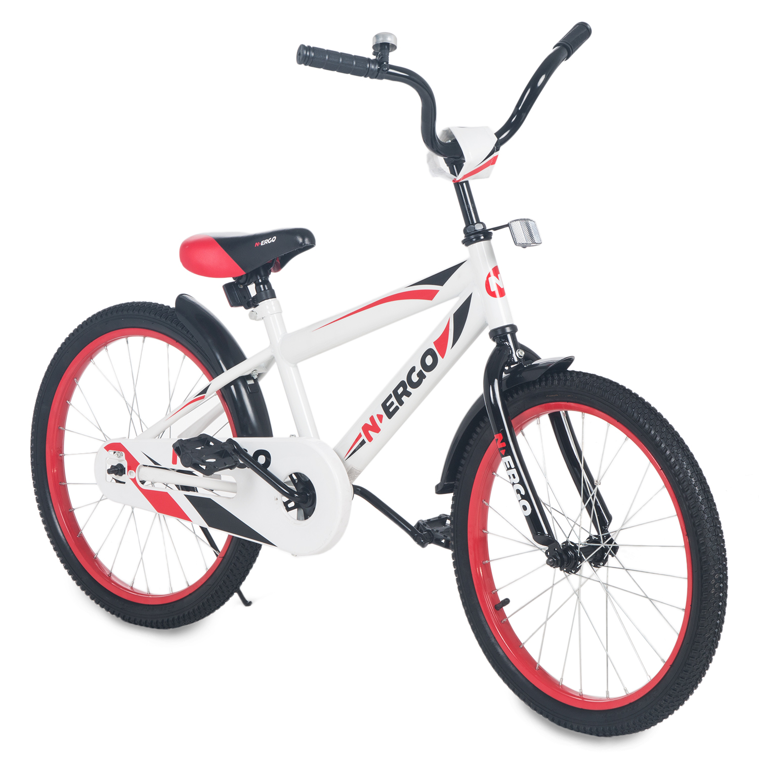 Купить Двухколесный велосипед N.Ergo ВН20234, цвет: белый, красный,