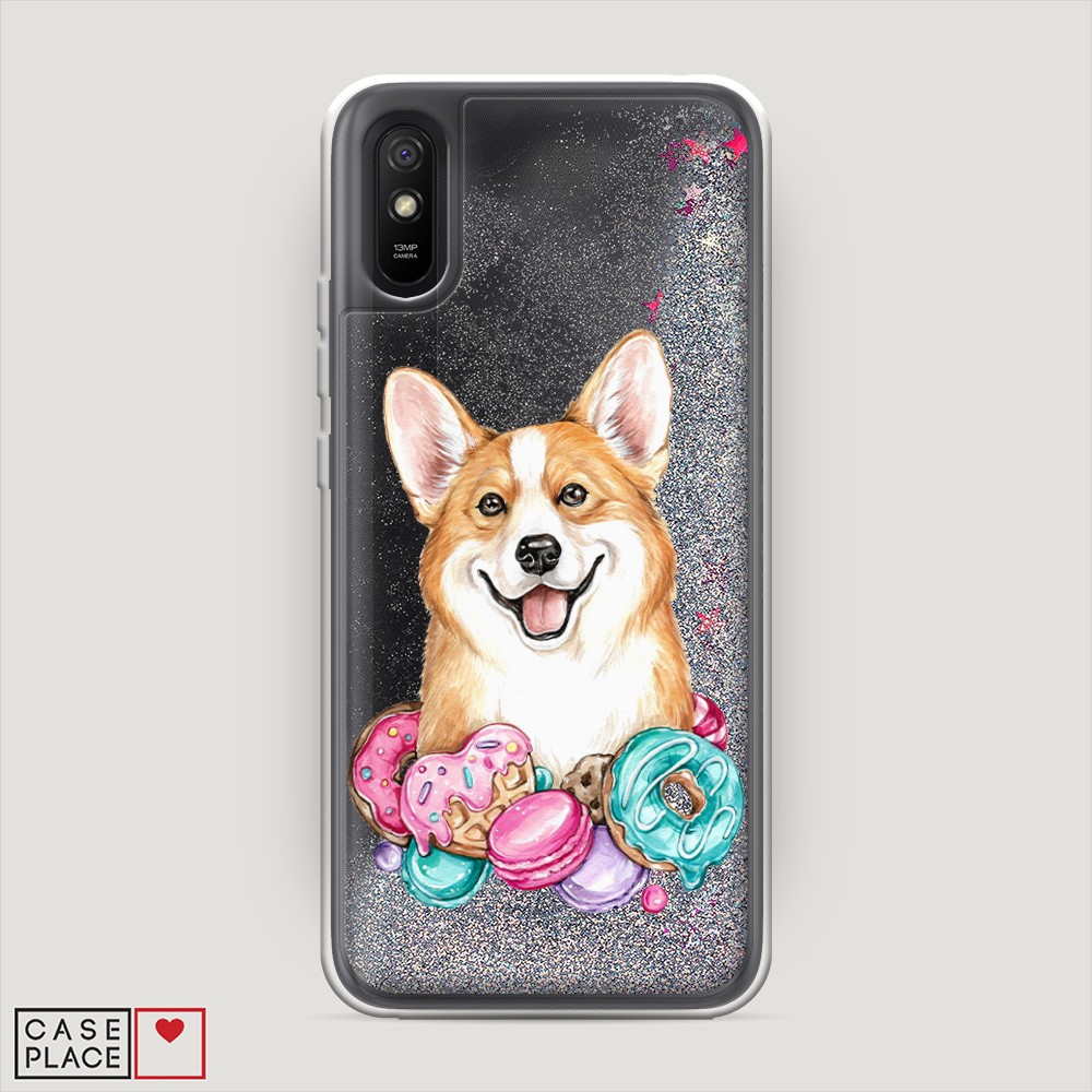 

Чехол Awog на Xiaomi Redmi 9A "Корги и сладости", Разноцветный, 38991-1