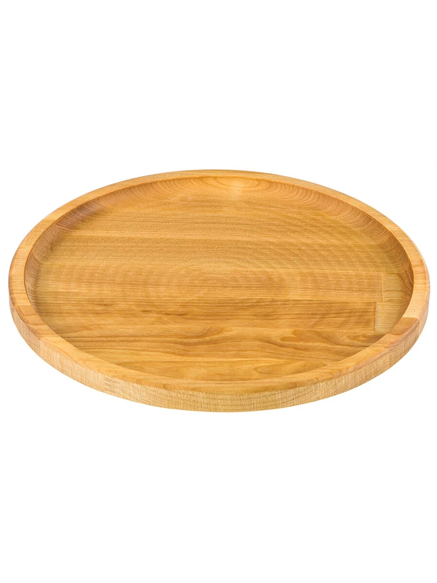 фото Деревянная менажница urm декоративная d-23 см сервировочная посуда для хлеба и закусок
