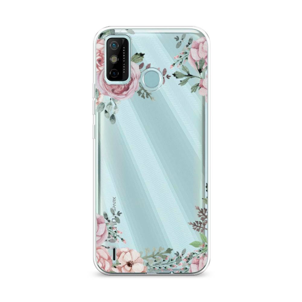 

Чехол Awog на Tecno Spark 6 GO "Нежные розы акварель", Разноцветный, 300250-8
