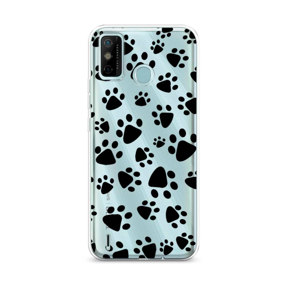 

Чехол Awog на Tecno Spark 6 GO "Лапки черные", Разноцветный, 300250-2