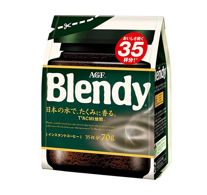 

Кофе растворимый Agf blendy , зеленый (средней крепости), мягкая упаковка, 180 гр