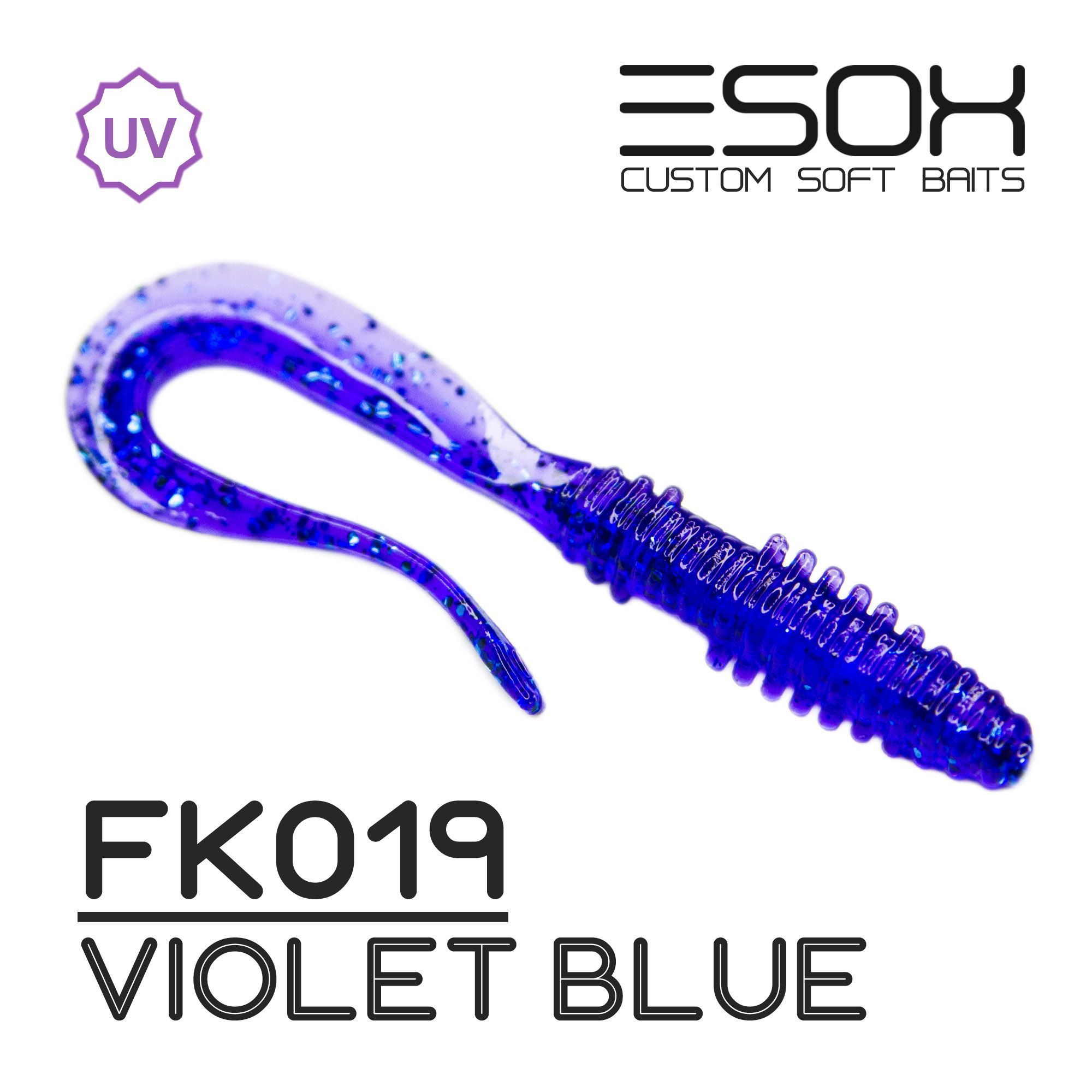 

Силиконовая приманка Esox Fast Wag 58 мм цвет FK019 Violet Blue 8 шт, Fast Wag