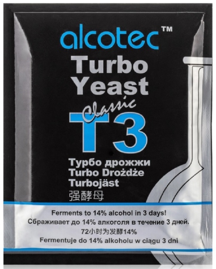 

Дрожжи Alcotec Turbo 3, 120гр.