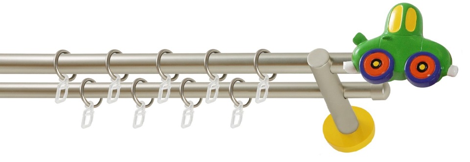 

Карниз для детской комнаты "Машинка", WERDECO, 2-рядный, 200 см