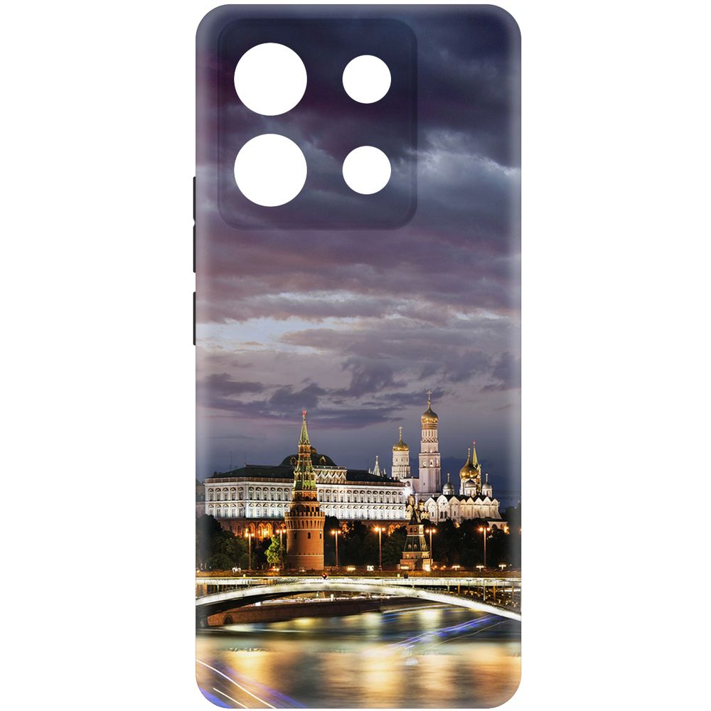 

Чехол-накладка Krutoff Soft Case Россия, Московский Кремль для Xiaomi Redmi Note 13 Pro 5G, Черный