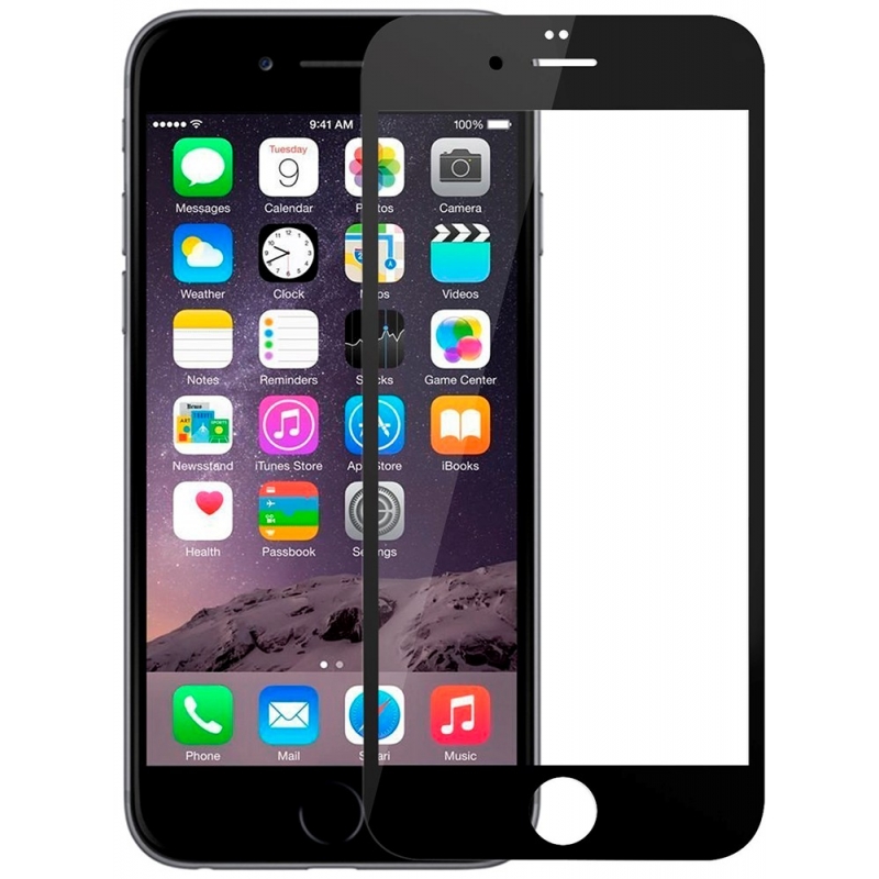 Защитное стекло для iPhone 6 Plus Ainy Tempered Glass 0.2мм 5D Черное