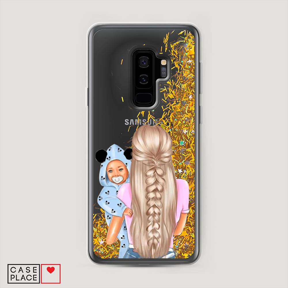 

Чехол Awog на Samsung Galaxy S9 + "Молодая мама", Бежевый;голубой, 25890-1