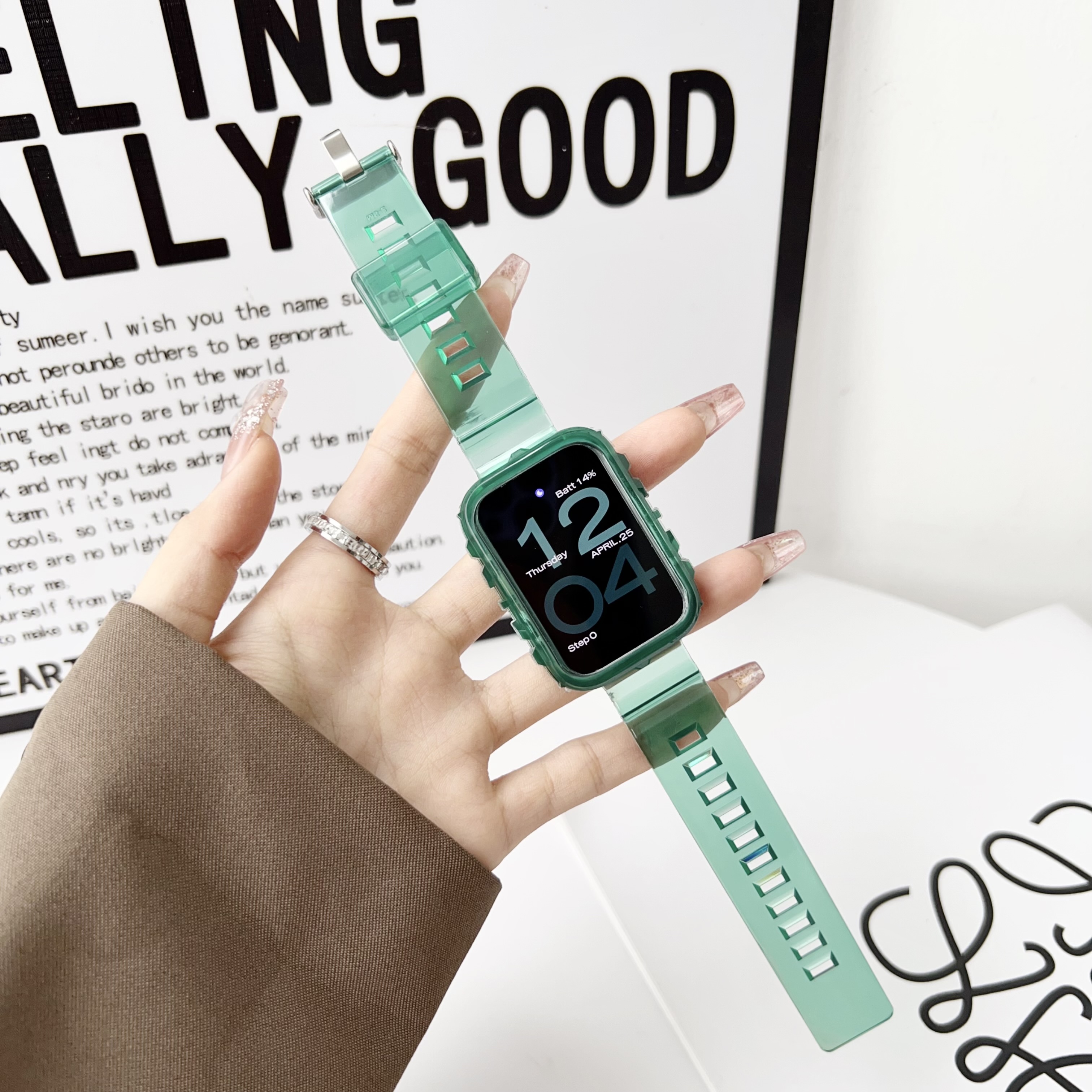 

Прозрачный ремешок для Xiaomi Mi Band 8 Pro, зеленый, Mi Band 8 Pro