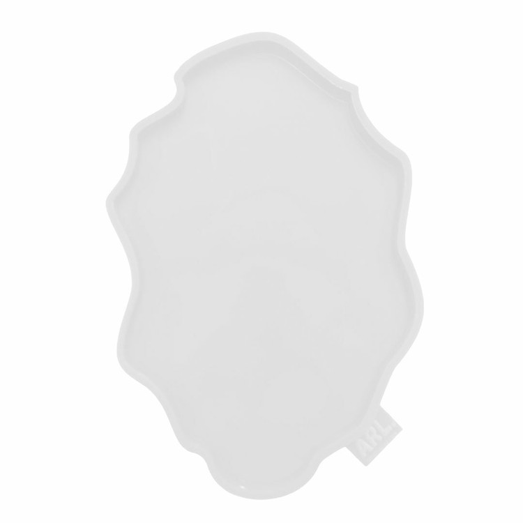фото Глянцевый силиконовый молд поднос овал (white), art resin lab mld043