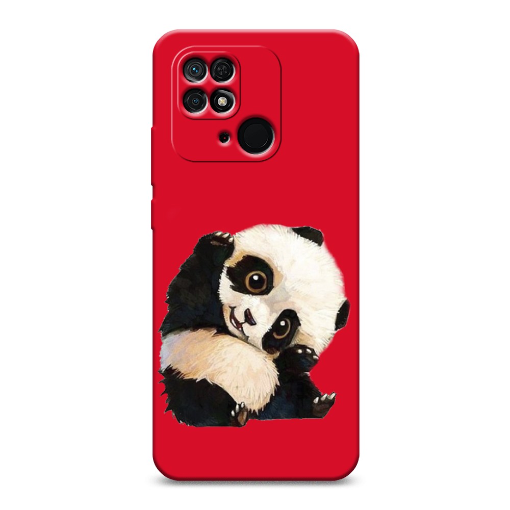 

Матовый силиконовый чехол "Большеглазая панда" на Xiaomi Redmi 10C, Большеглазая панда