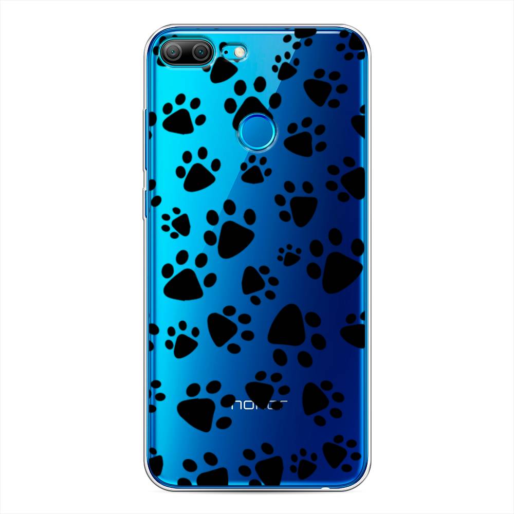 

Чехол Awog на Honor 9 Lite "Лапки черные", Разноцветный, 64250-2