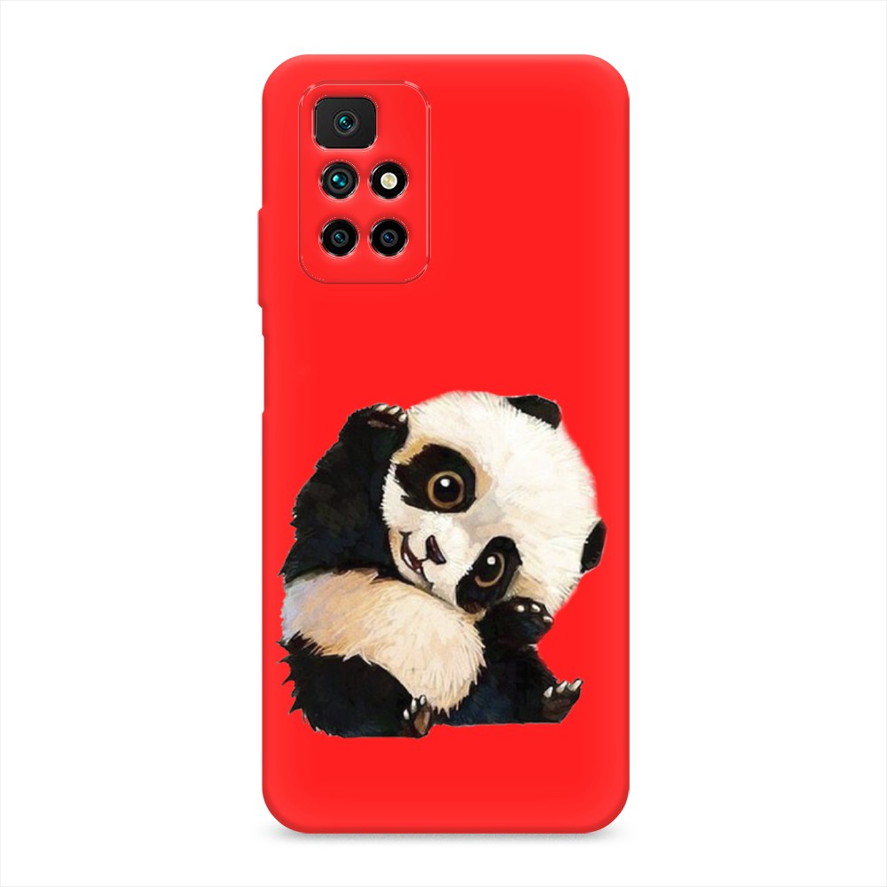 

Матовый силиконовый чехол "Большеглазая панда" на Xiaomi Redmi 10, Большеглазая панда