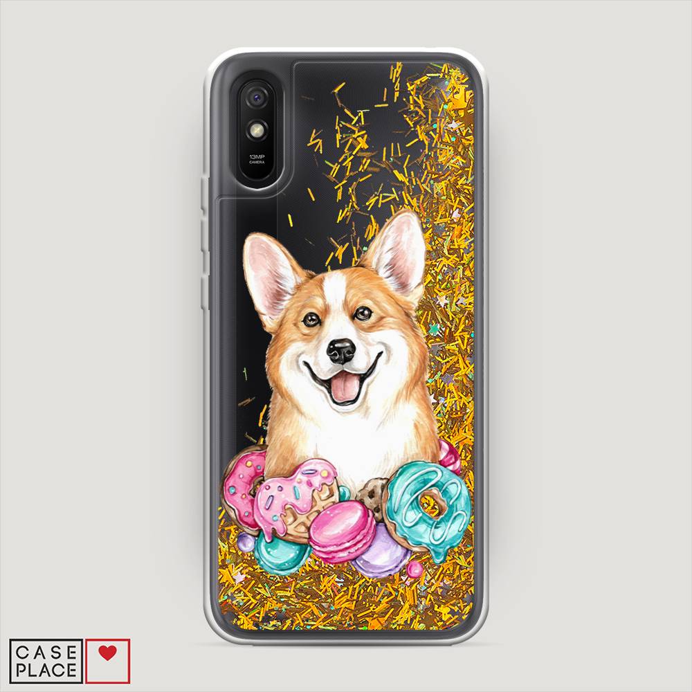 

Чехол Awog на Xiaomi Redmi 9A "Корги и сладости", Разноцветный, 38990-1
