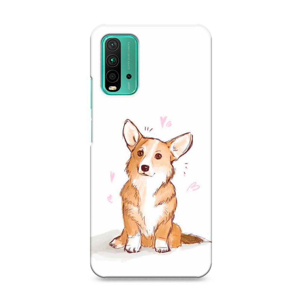 

Пластиковый чехол "Корги любовь" на Xiaomi Redmi 9T, 39820-1