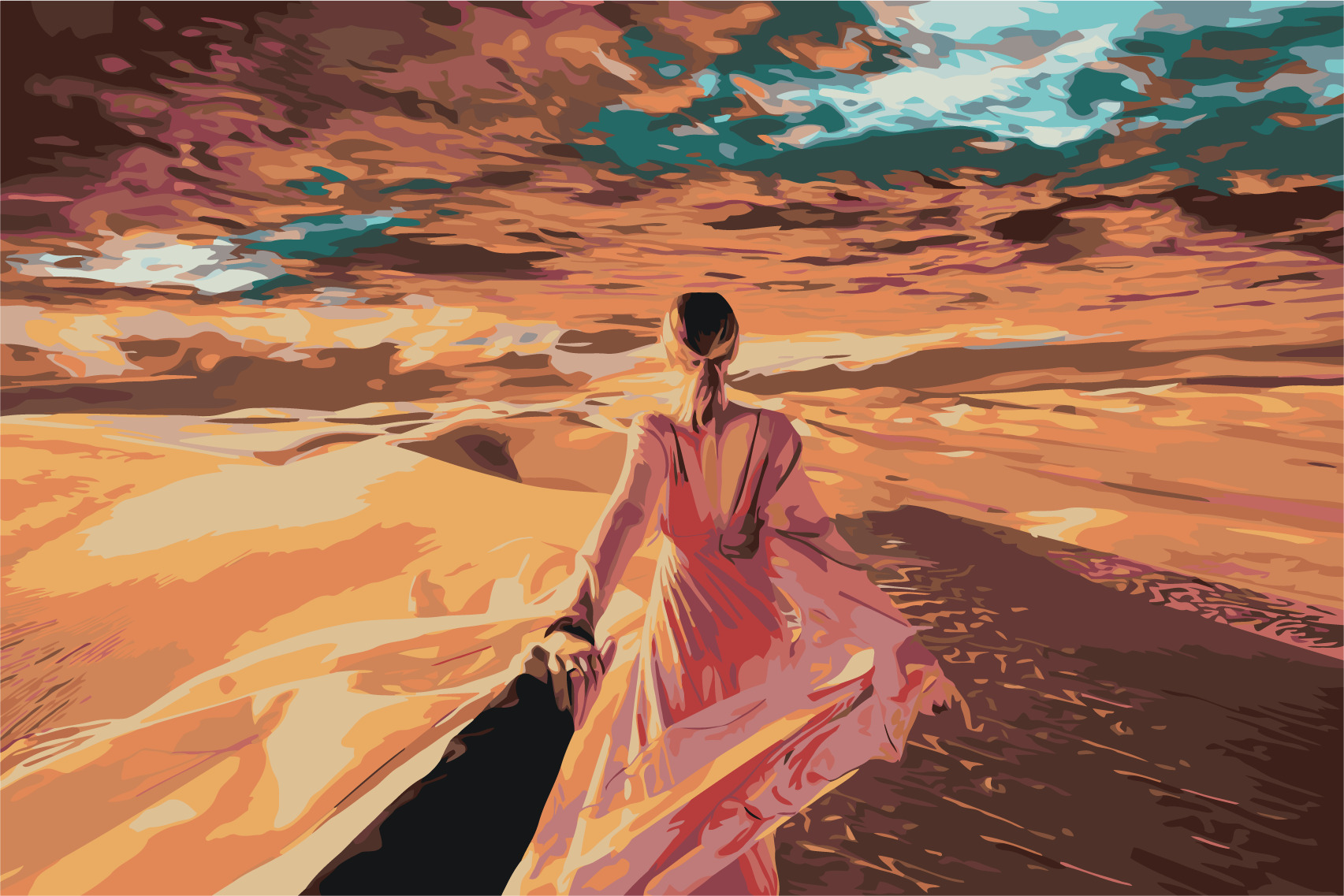 

Картина по номерам, 40 x 60, Следуй за мной. В пустыне (PZ-1958)