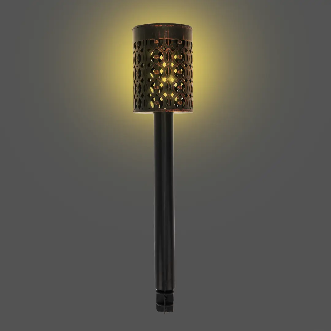 Светильник в грунт Lamper «Арабеска» на солнечных батареях 8.1 см цвет черный нейтральный