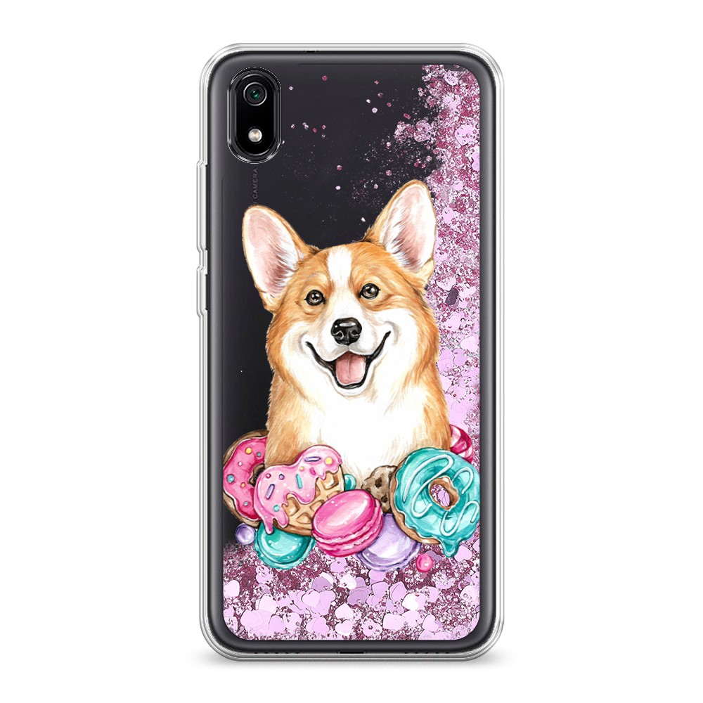 

Жидкий чехол с блестками "Корги и сладости" на Xiaomi Redmi 7A, 35494-1