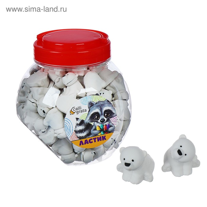 

Ластик фигурный Мишка, Белый