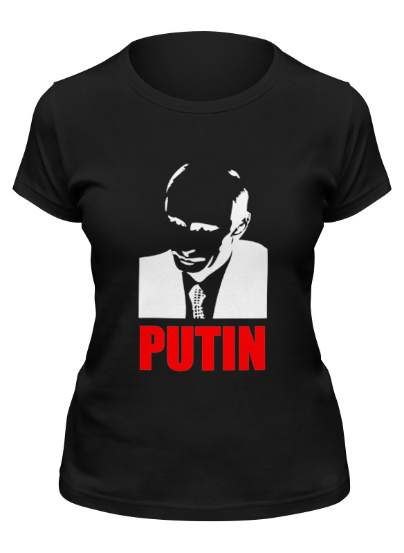 

Футболка женская Printio Putin черная L, Черный, Putin