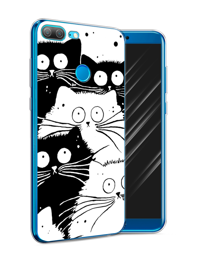 

Чехол Awog на Honor 9 Lite "Коты черно-белые", Разноцветный, 64250-2