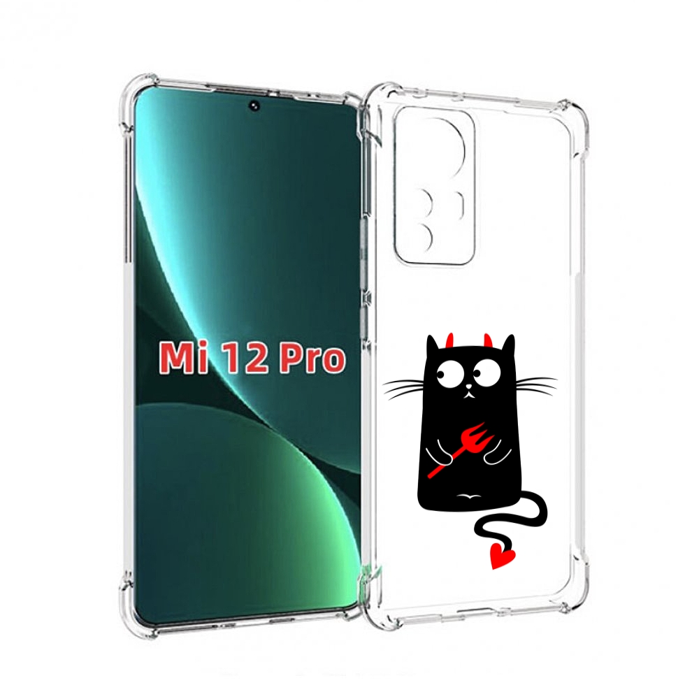 

Чехол MyPads Кот демон для Xiaomi 12S Pro, Прозрачный, Tocco