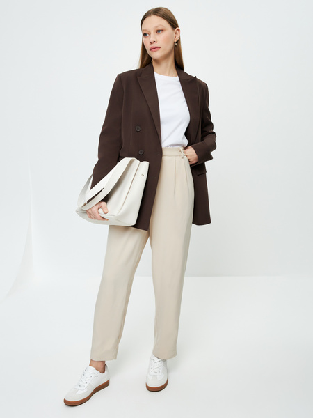 

Брюки женские ZARINA 3224206706 бежевые S, Бежевый, 3224206706