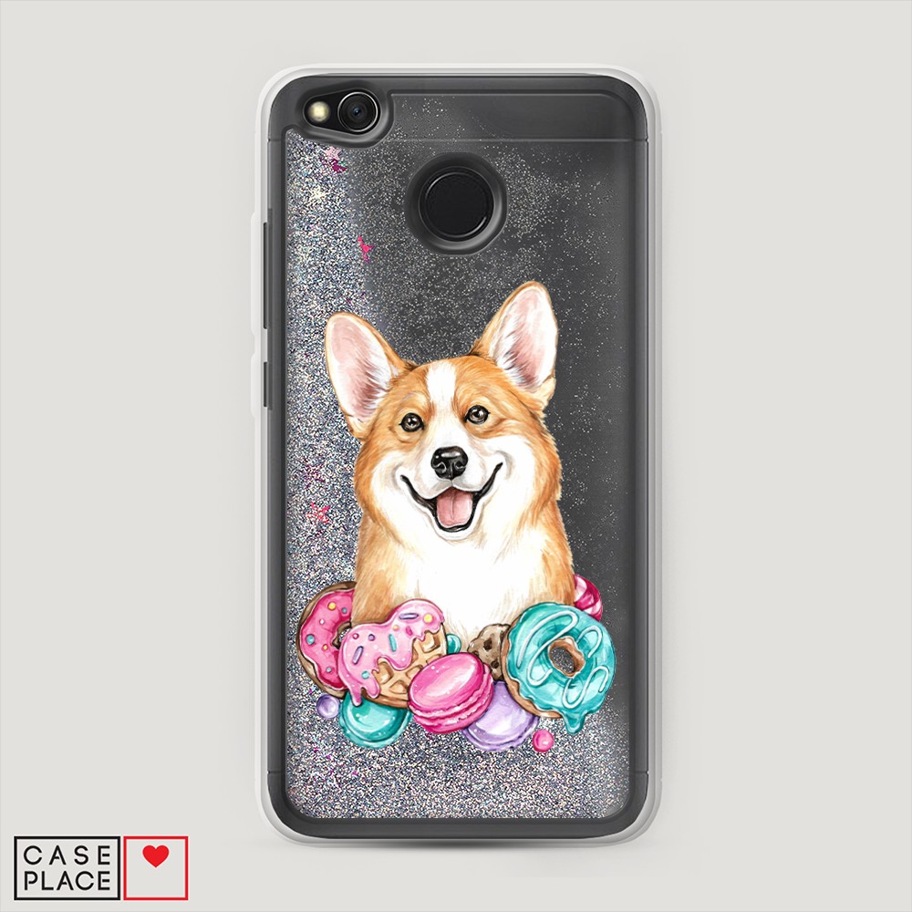 

Чехол Awog на Xiaomi Redmi 4X "Корги и сладости", Разноцветный, 31491-1