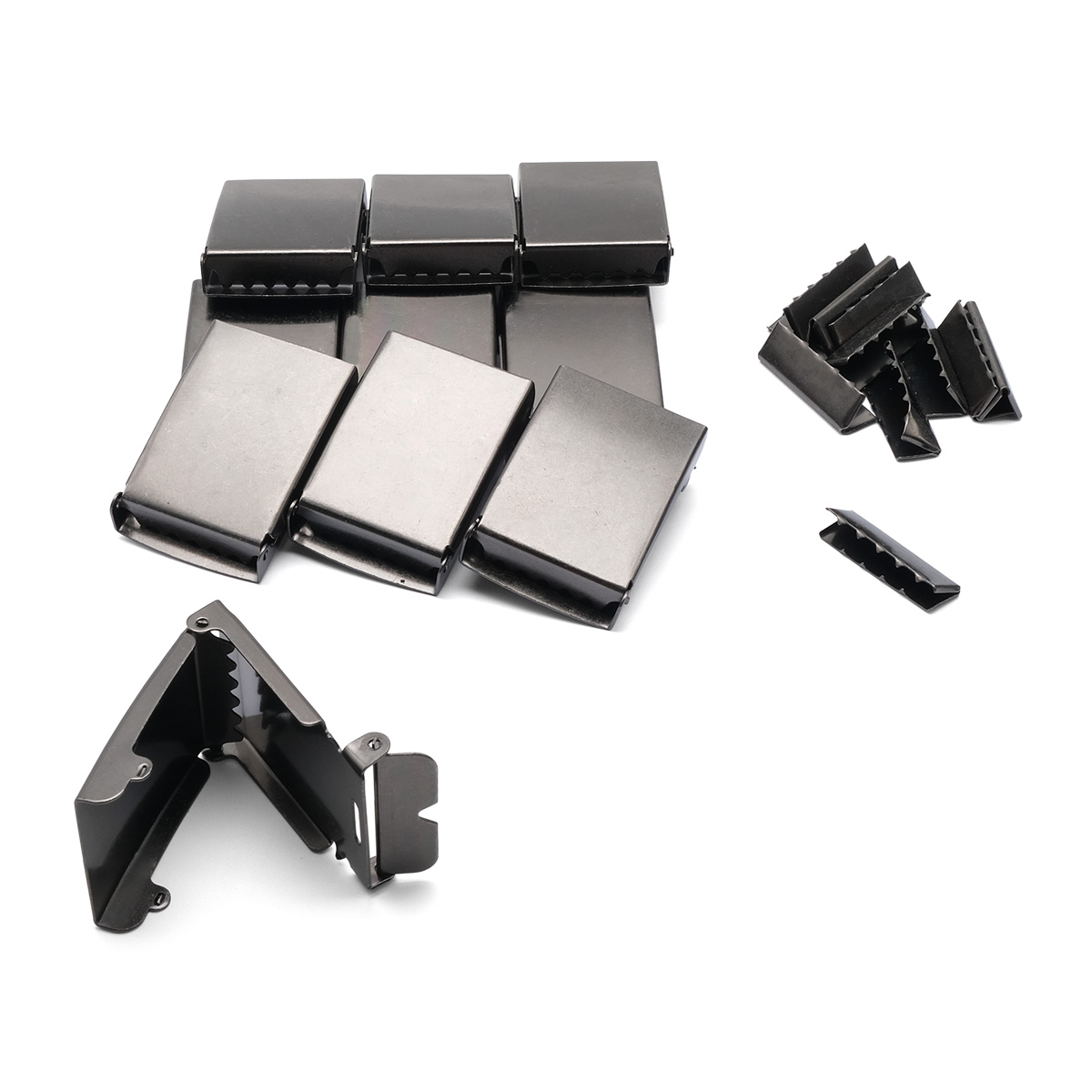 

Пряжка 38 на ремень-стропу Айрис 22432-1, с наконечником, 38*52 мм, черный никель, 10 шт