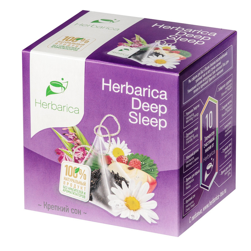 фото Чай в пирамидках herbarica deep sleep 20 пирамидок, 40г