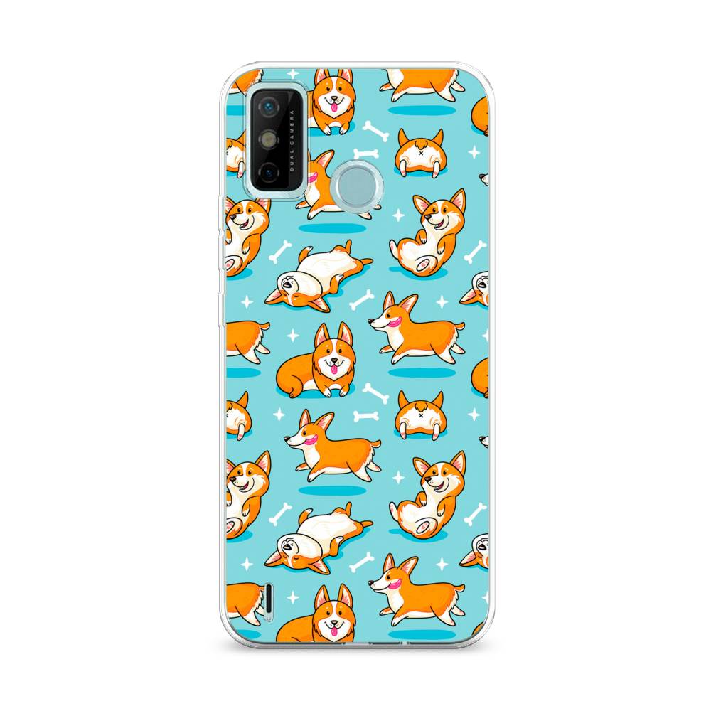 

Чехол Awog на Tecno Spark 6 GO "Веселые корги", Разноцветный, 300250-2