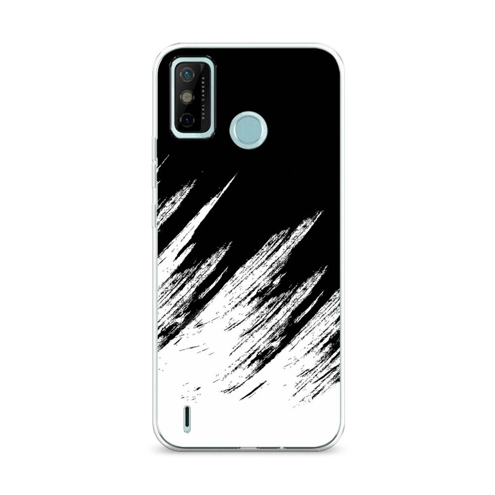

Чехол Awog на Tecno Spark 6 GO "Черно белые брызги", Разноцветный, 300250-3