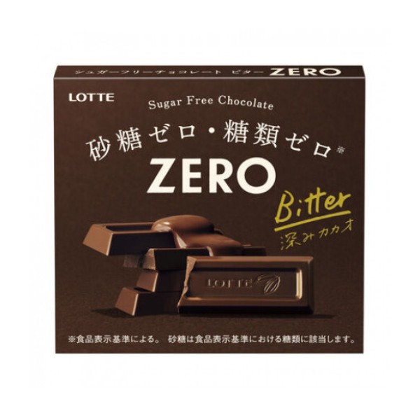 

Lotte zero bitter шоколад горький без сахара, 5 шт, 50 гр
