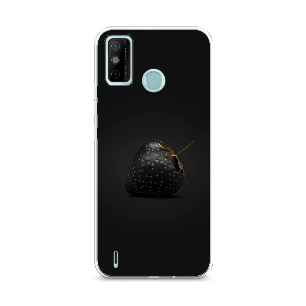 

Чехол Awog на Tecno Spark 6 GO "Черная клубника", Разноцветный, 300250-10