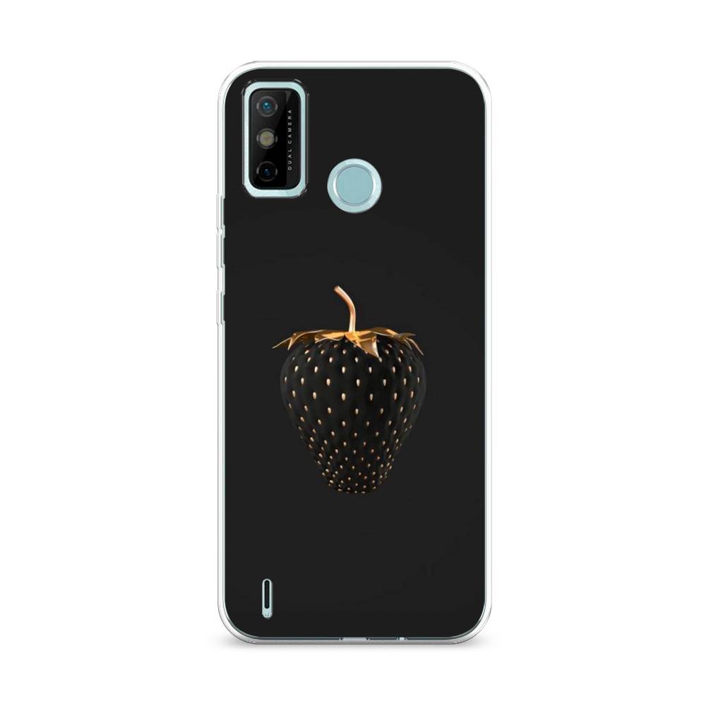 

Чехол Awog на Tecno Spark 6 GO "Черно-золотая клубника", Разноцветный, 300250-10