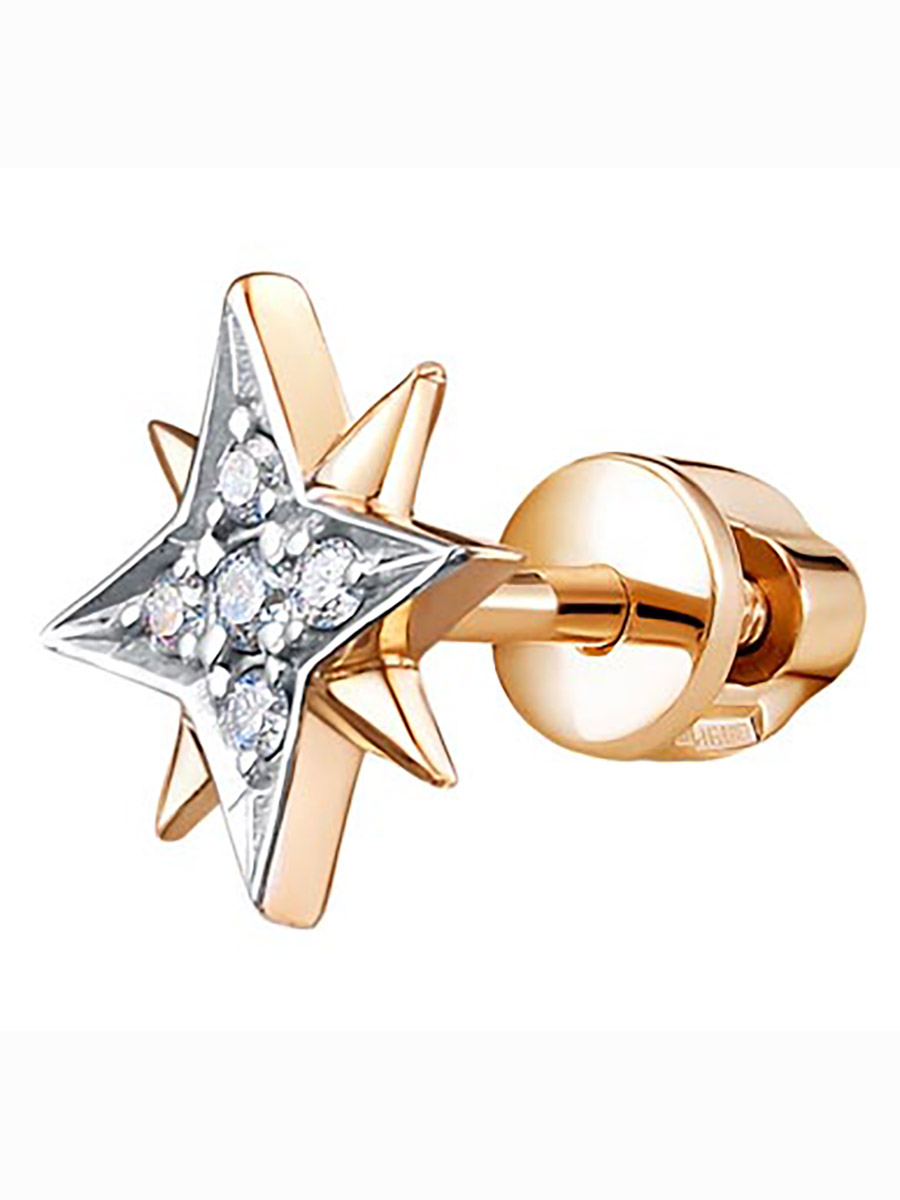 

Моносерьга из красного золота с бриллиантом Vesna jewelry 42189-151-00-01, 42189-151-00-01